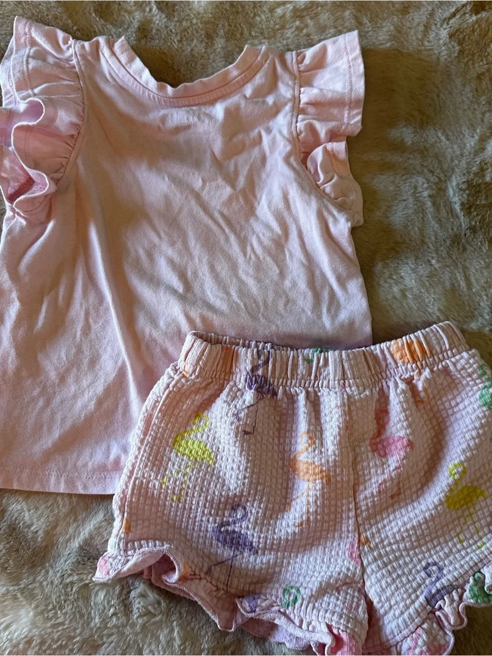 Granimals Girls (size 4) Matching Flamingo Set